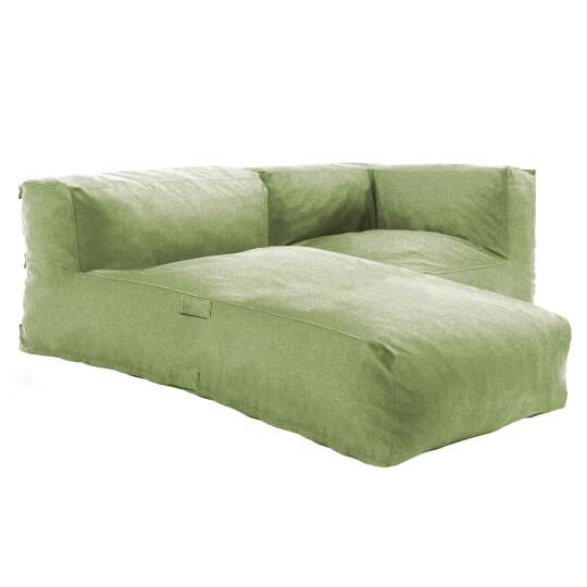 Mobile da giardino componibile con 1 poltrona angolare e 1 chaise longue