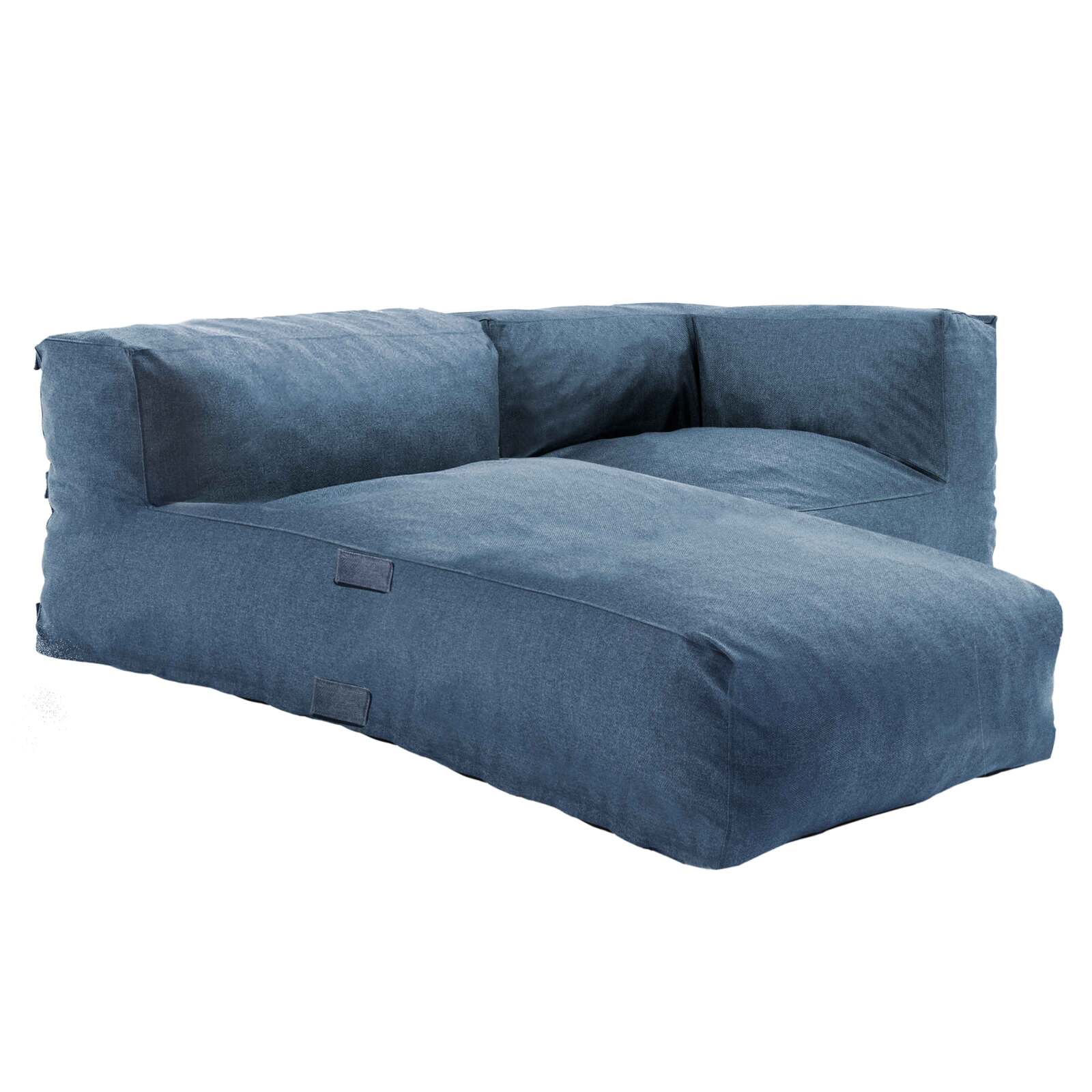 Mobile da giardino componibile con 1 poltrona angolare e 1 chaise longue