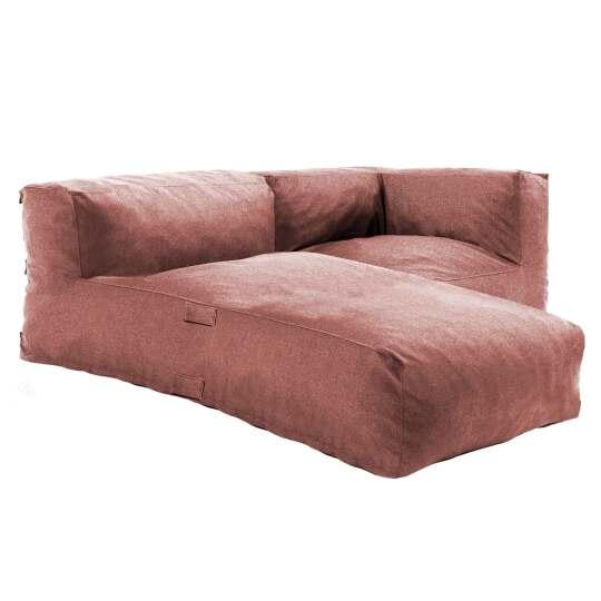 Mobile da giardino componibile con 1 poltrona angolare e 1 chaise longue