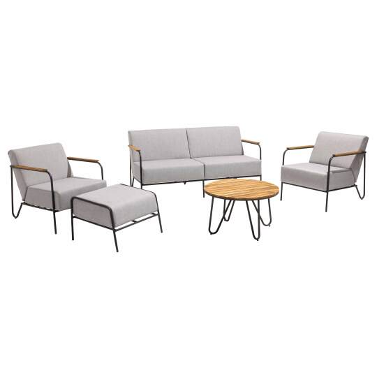 Salotto da giardino in teak 4 posti 100% FSC® | Oviala