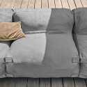 Mobile da giardino componibile con 1 poltrona angolare e 1 chaise longue