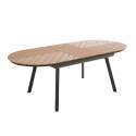 Tavolo da giardino allungabile rettangolare (180/220 x 100 x 76 cm) in alluminio e polywood 