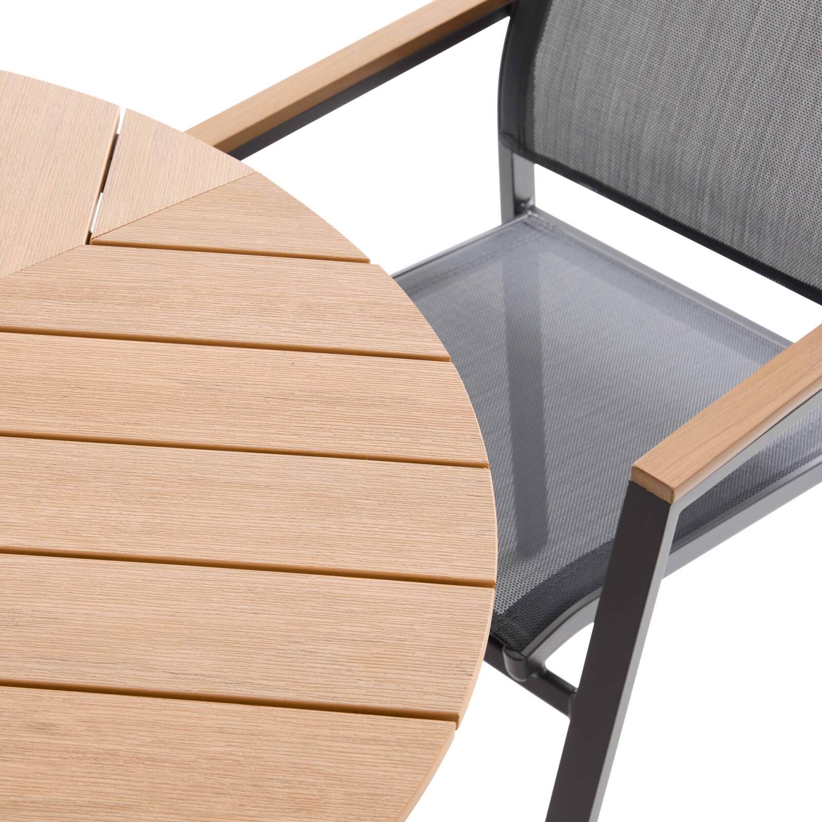 Tavolo da giardino allungabile rettangolare (180/220 x 100 x 76 cm) in alluminio e polywood 