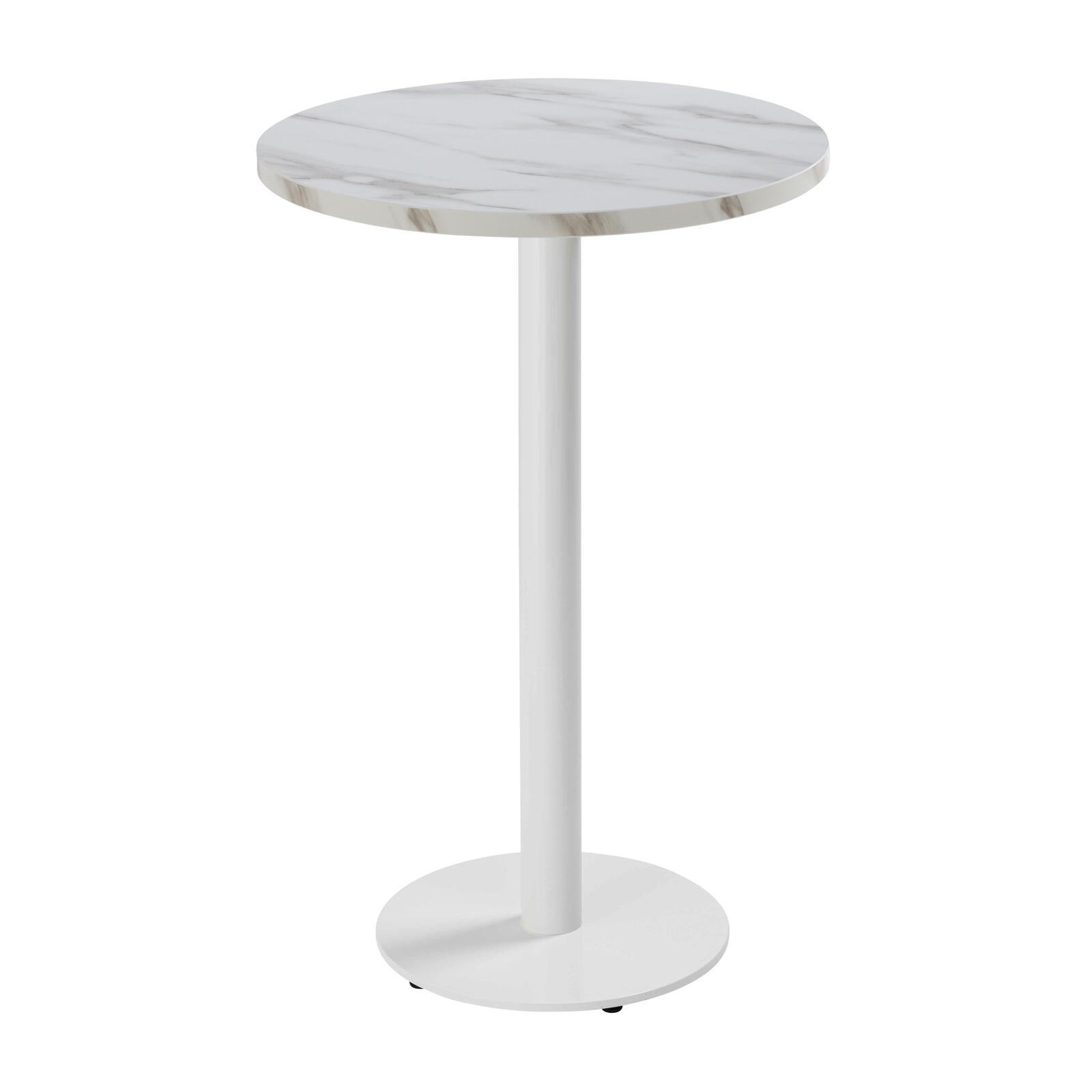 Tavolo da pronzo alto rotondo Ø60 cm in truciolare con rivestimento melaminico