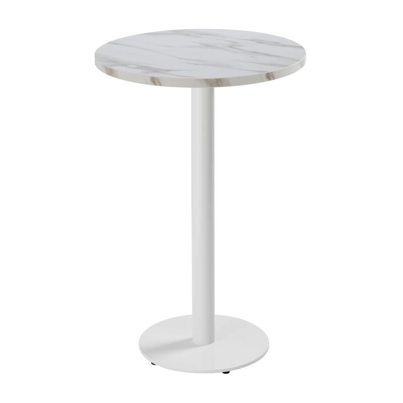 Tavolo da pronzo alto rotondo Ø60 cm in truciolare con rivestimento melaminico