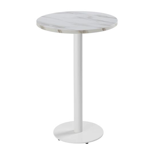Tavolo da pronzo alto rotondo Ø60 cm in truciolare con rivestimento melaminico