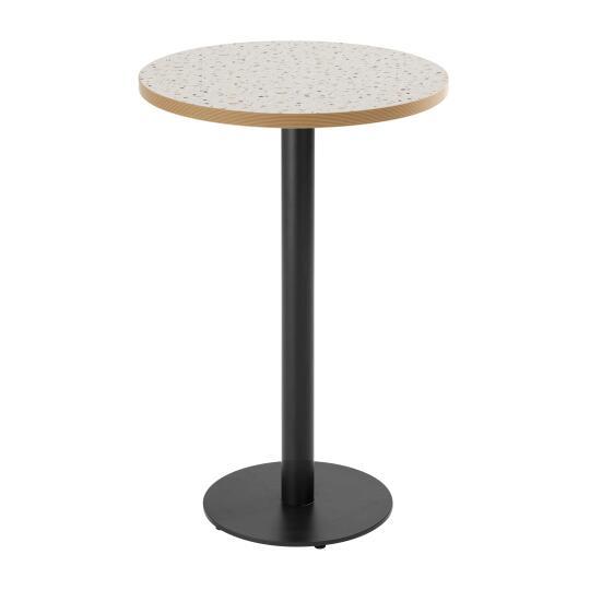 Tavolo da pronzo alto rotondo Ø60 cm in truciolare con rivestimento melaminico