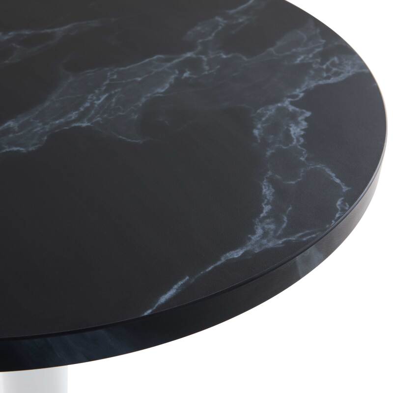 Piano tavolo rotondo in truciolare con rivestimento melaminico ⌀60 cm (2/4)