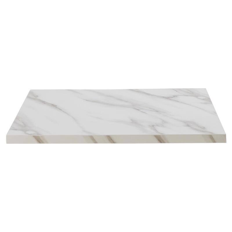 Piano tavolo quadrato in truciolare con rivestimento melaminico 60 x 60 cm