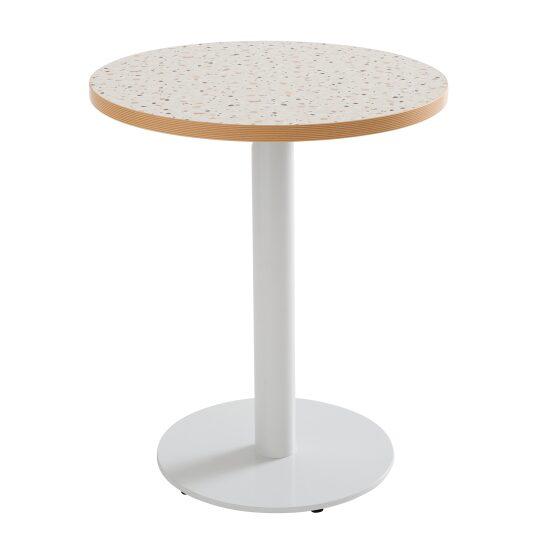 Tavolo da pranzo rotondo Ø 60 cm in truciolare con rivestimento melaminico