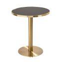 Tavolo da pranzo rotondo Ø 60 cm in multistrato con rivestimento in laminato e bordi in alluminio