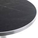 Tavolo da pranzo rotondo Ø 60 cm in multistrato con rivestimento in laminato e bordi in alluminio