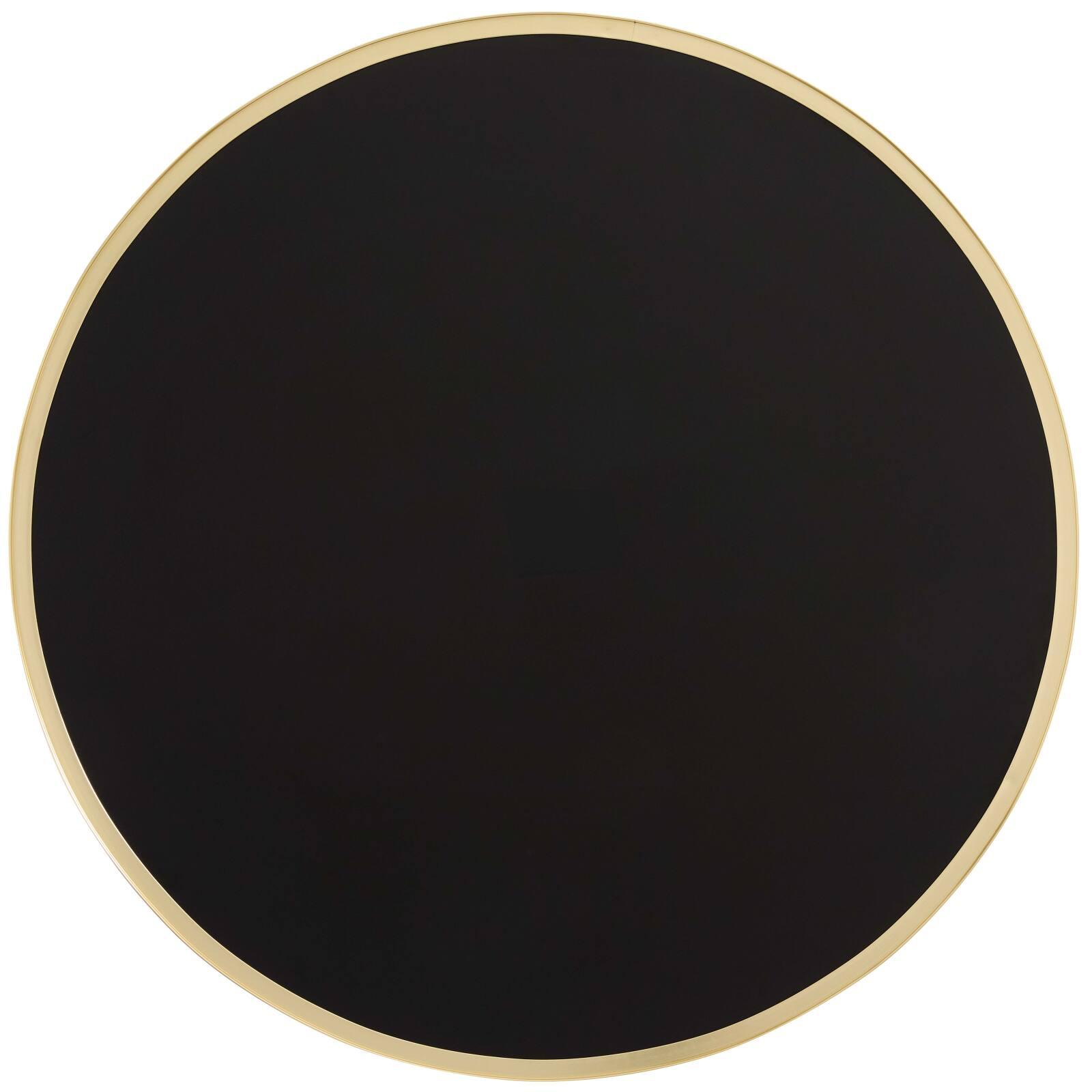 Tavolo da pranzo rotondo Ø 60 cm in multistrato con rivestimento in laminato e bordi in alluminio