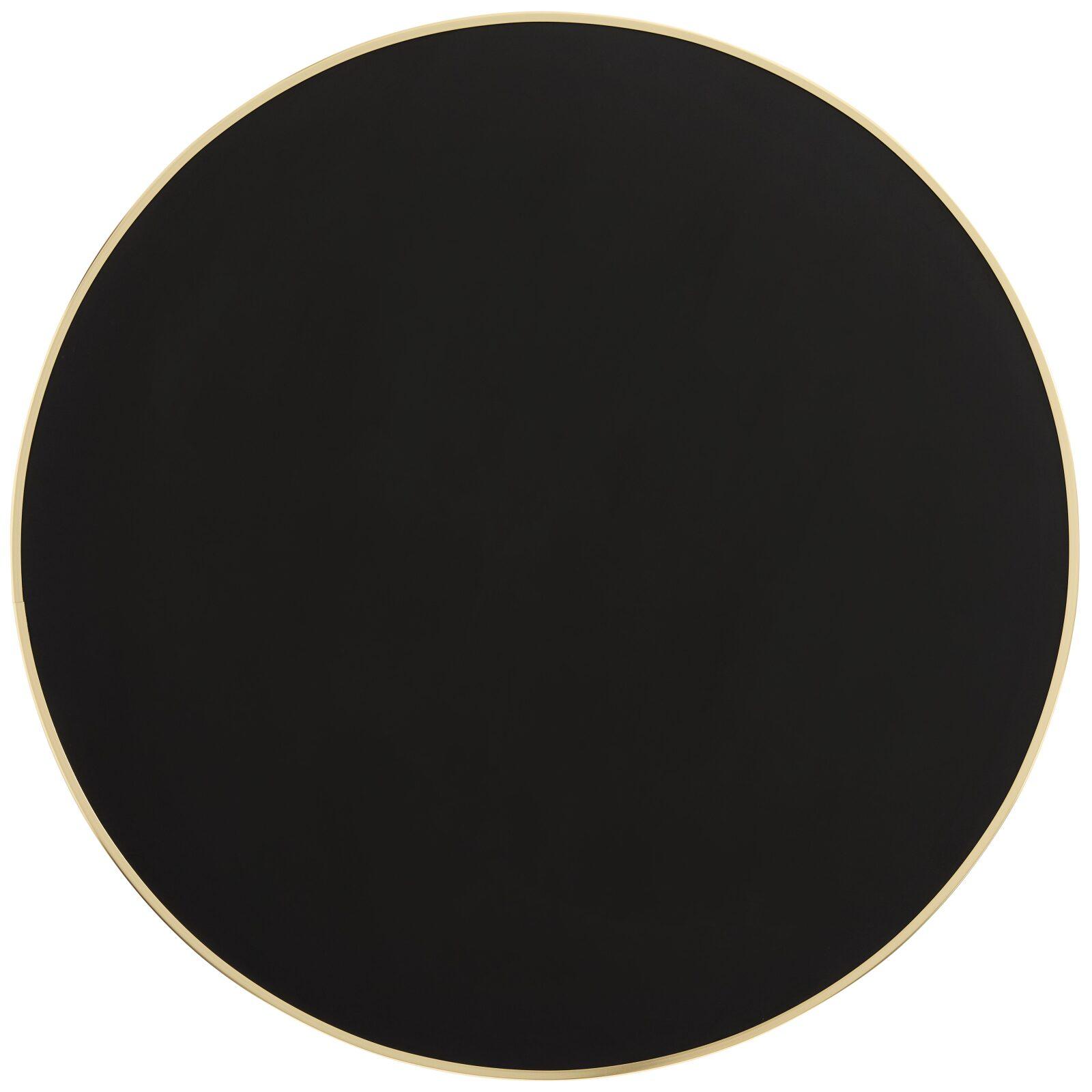 Tavolo da pranzo rotondo Ø 60 cm in multistrato con rivestimento in laminato e bordi in alluminio