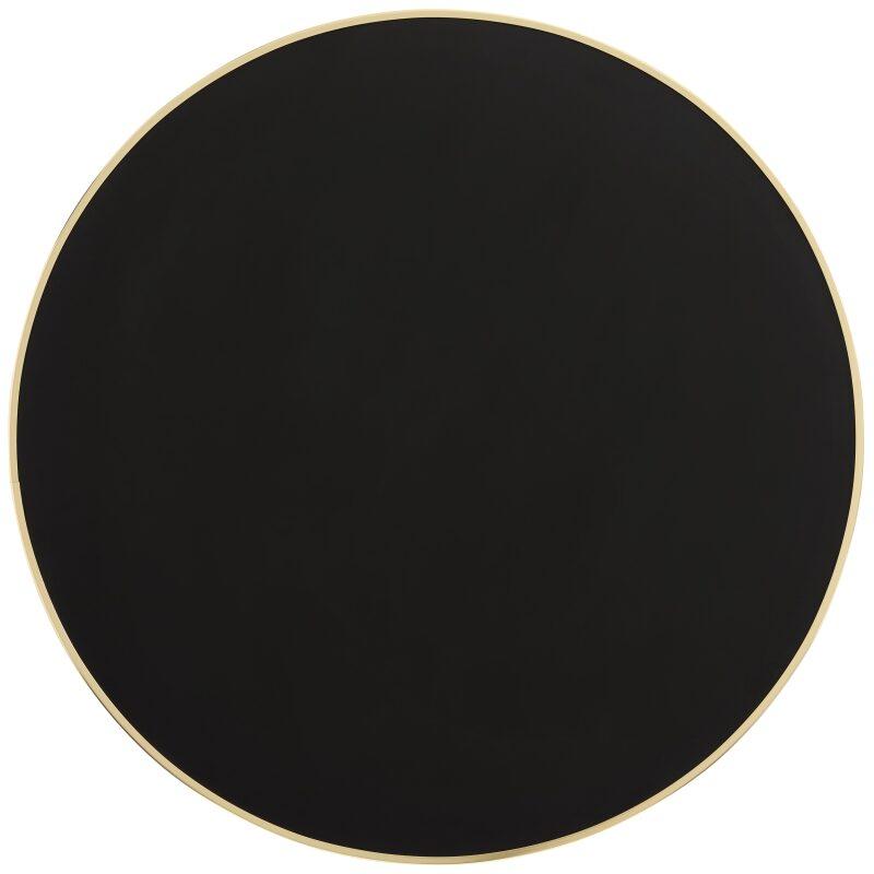 Tavolo da pranzo rotondo Ø 60 cm in multistrato con rivestimento in laminato e bordi in alluminio (3/7)