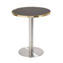 Tavolo da pranzo rotondo Ø 60 cm in multistrato con rivestimento in laminato e bordi in alluminio