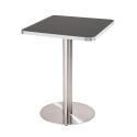 Tavolo da pranzo 60 x 60 cm in multistrato con rivestimento in laminato e bordi in alluminio