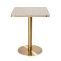 Tavolo da pranzo 60 x 60 cm in multistrato con rivestimento in laminato e bordi in alluminio