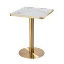 Tavolo da pranzo 60 x 60 cm in multistrato con rivestimento in laminato e bordi in alluminio