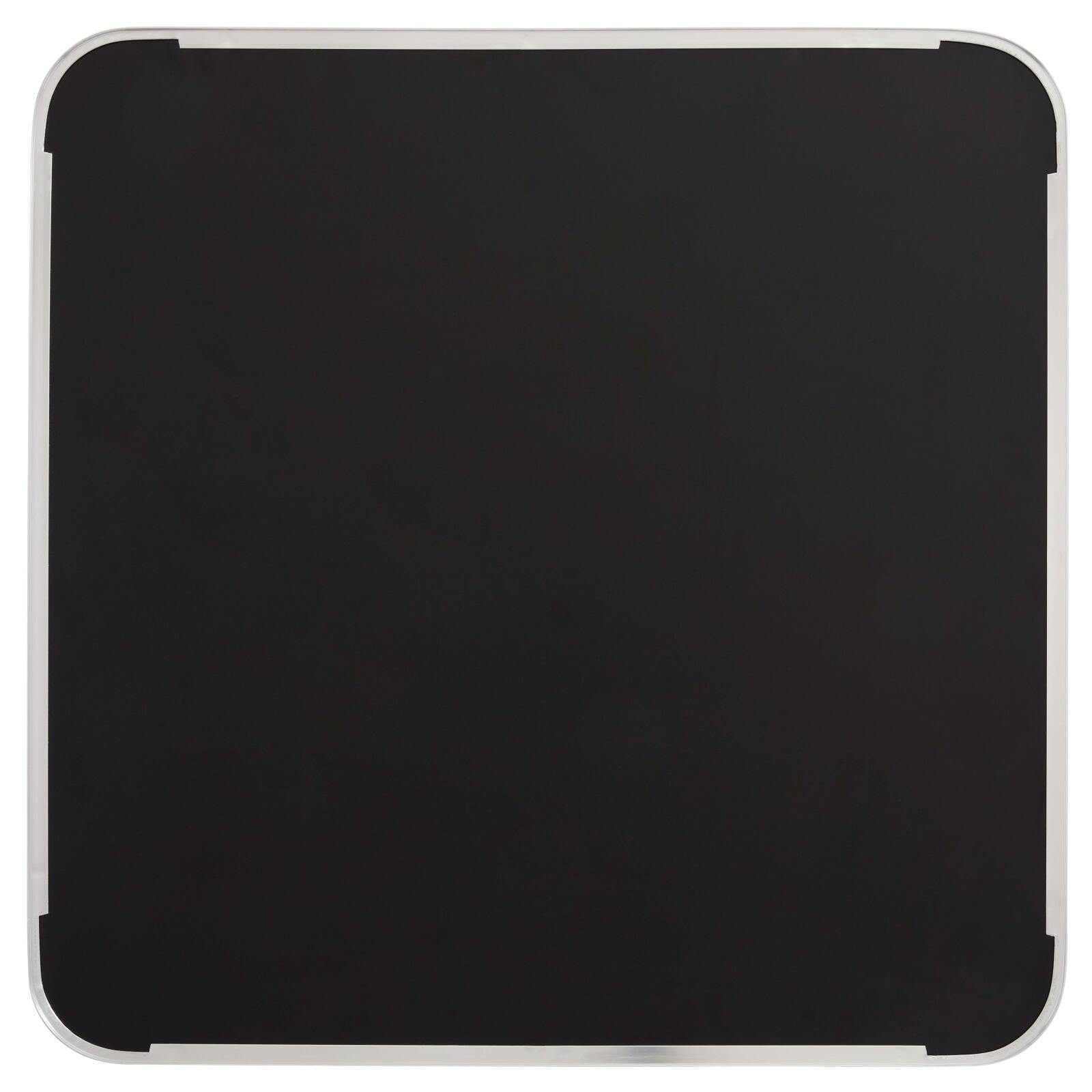 Tavolo da pranzo 60 x 60 cm in multistrato con rivestimento in laminato e bordi in alluminio