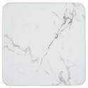 Tavolo da pranzo 60 x 60 cm in multistrato con rivestimento in laminato e bordi in alluminio