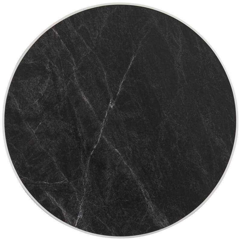 Tavolo alto basculante Ø 60 cm in multistrato con rivestimento in laminato e bordi in alluminio (2/7)