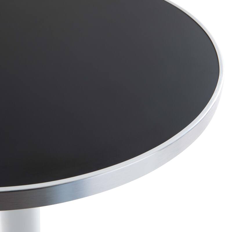 Tavolo alto basculante Ø 60 cm in multistrato con rivestimento in laminato e bordi in alluminio (4/7)