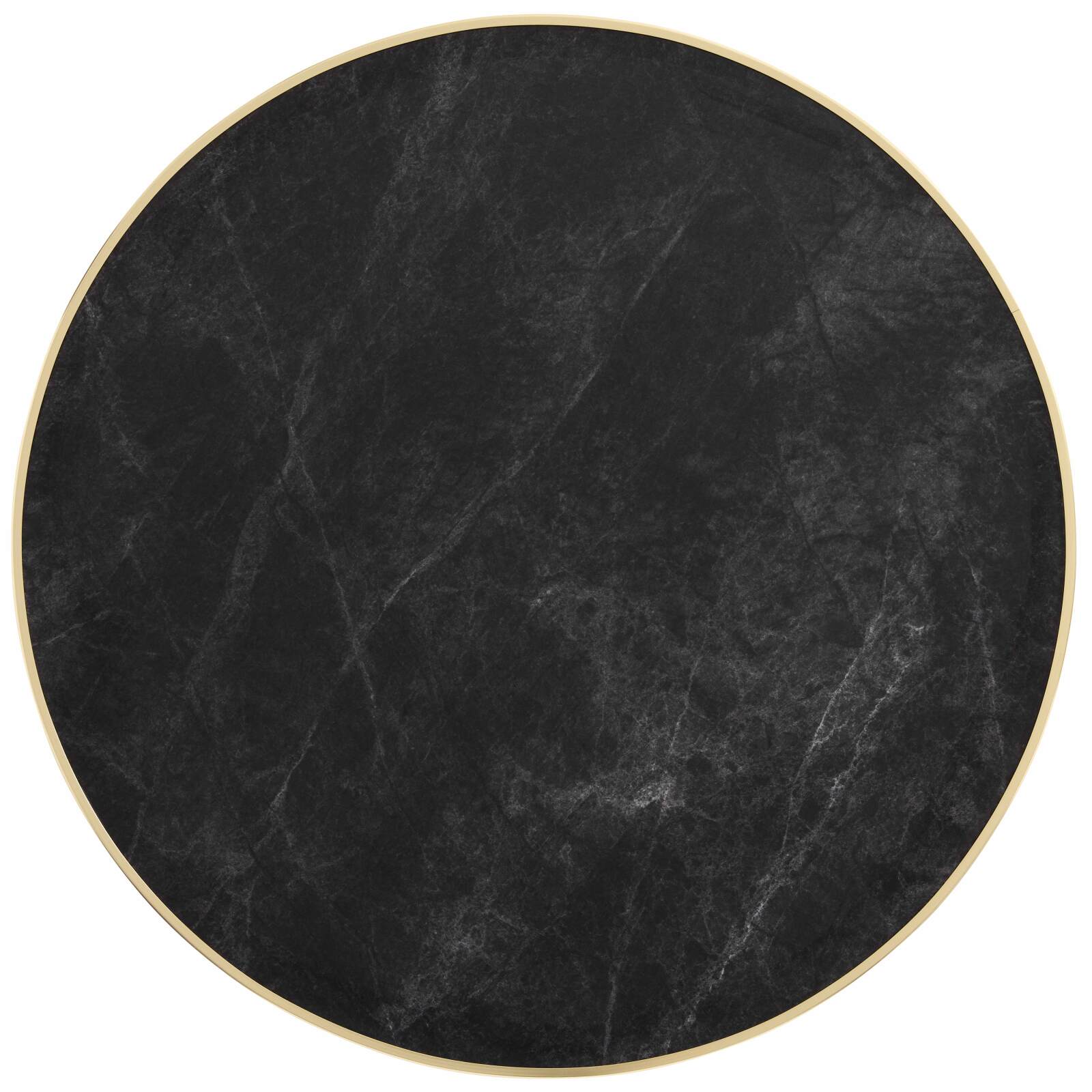 Tavolo alto basculante Ø 60 cm in multistrato con rivestimento in laminato e bordi in alluminio