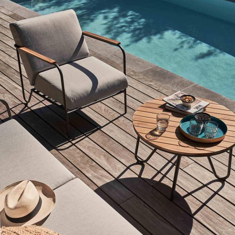 Salotto da giardino a 4 posti in teak 100% FSC®