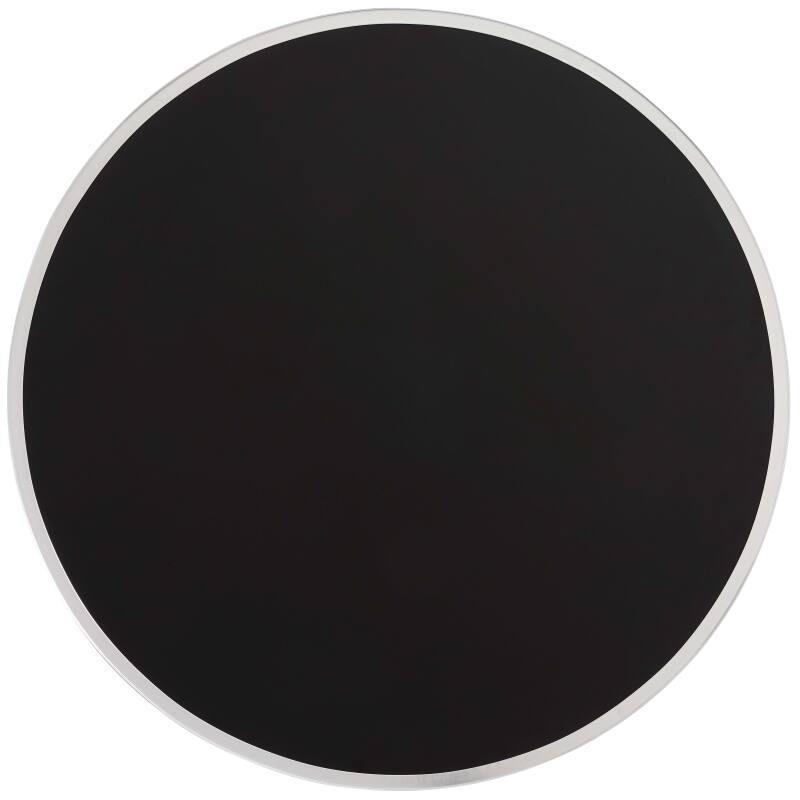 Tavolo alto basculante Ø 60 cm in multistrato con rivestimento in laminato e bordi in alluminio