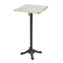 Tavolo alto ribaltabile 60 x 60 cm in multistrato con rivestimento in laminato e bordi in alluminio
