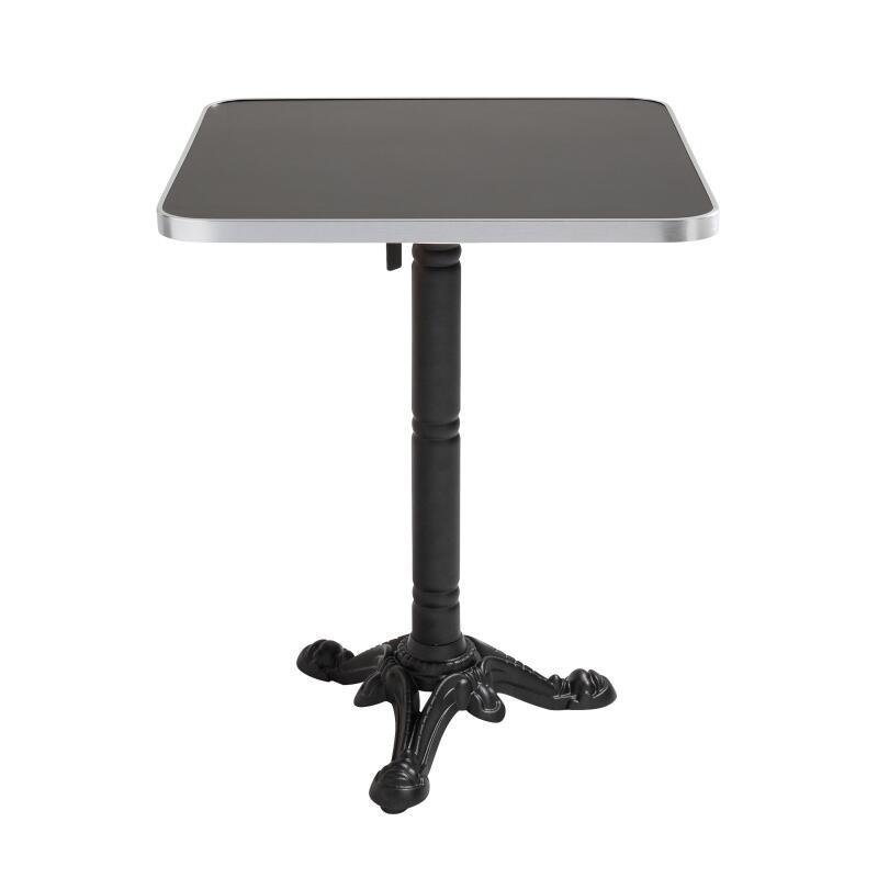 Tavolo da pranzo inclinabile 60 x 60 cm realizzato in multistrato con rivestimento in laminato e bordi in alluminio
