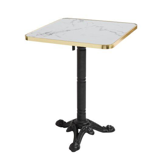 Tavolo da pranzo inclinabile 60 x 60 cm realizzato in multistrato con rivestimento in laminato e bordi in alluminio