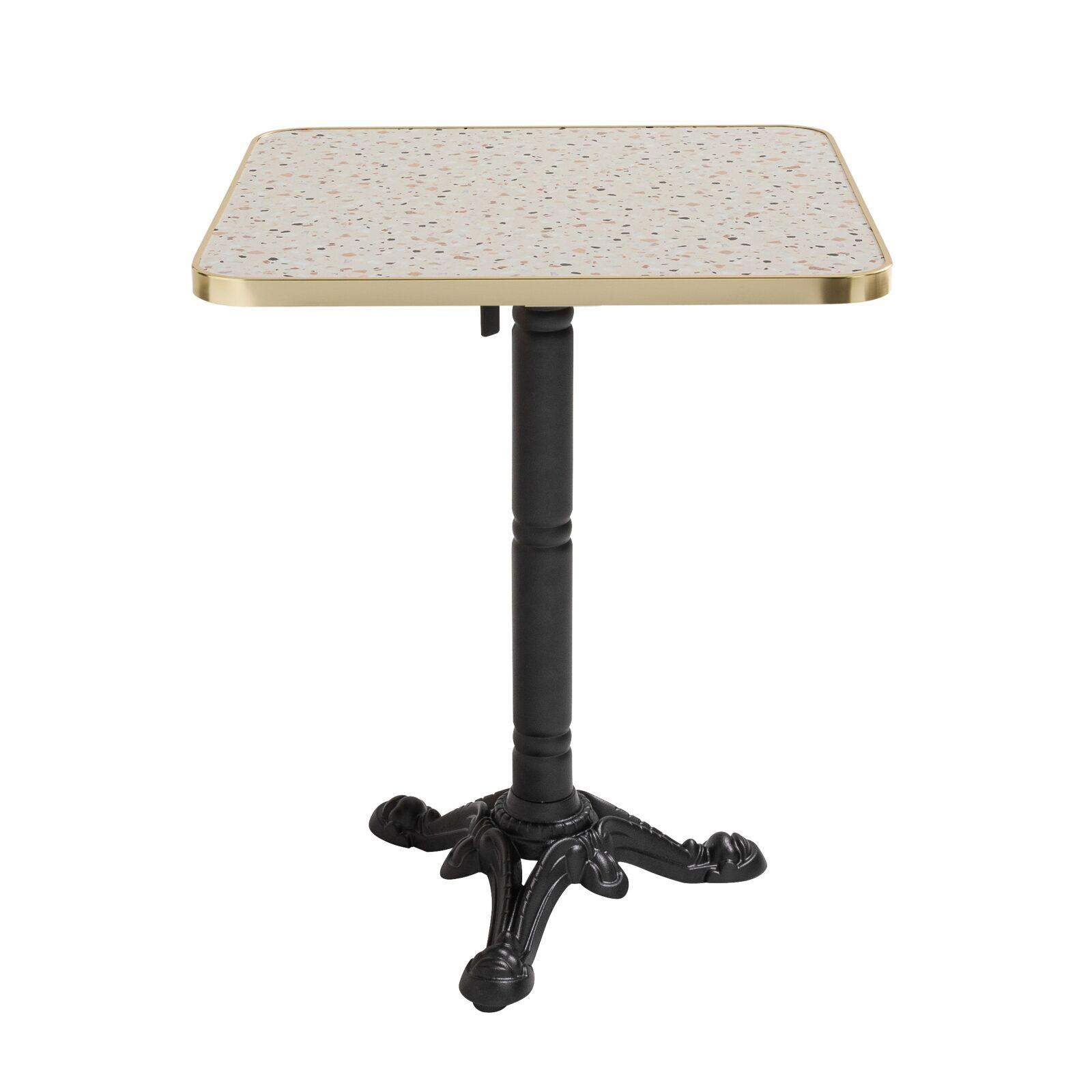 Tavolo da pranzo inclinabile 60 x 60 cm realizzato in multistrato con rivestimento in laminato e bordi in alluminio