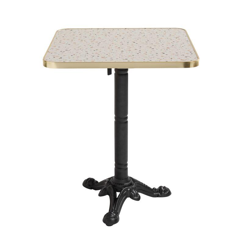 Tavolo da pranzo inclinabile 60 x 60 cm realizzato in multistrato con rivestimento in laminato e bordi in alluminio