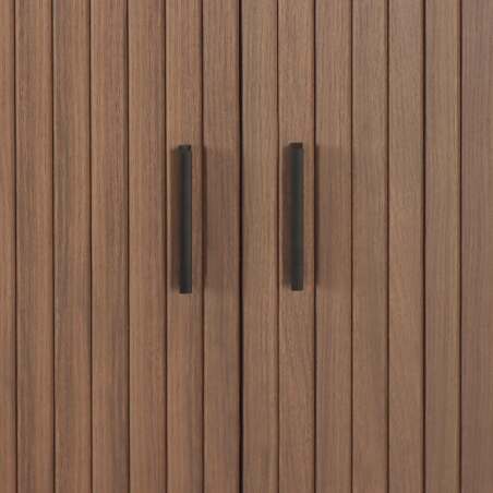 Buffet a 2 ante in MDF con melaminico e decoro acciaio 140 cm (5/6)