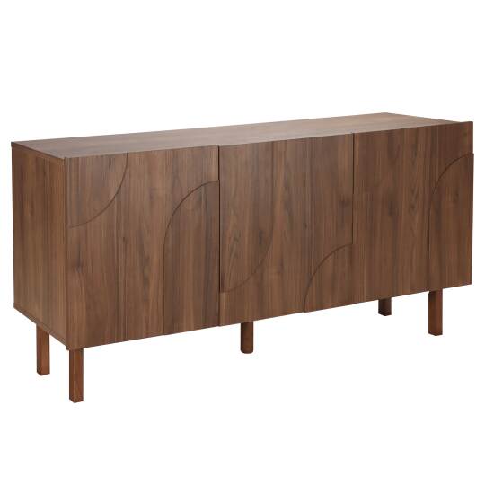 Credenza a 3 ante in MDF con decoro melaminico effetto legno | Oviala