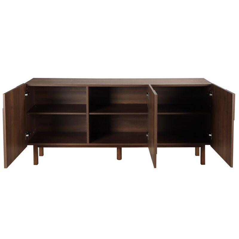 Buffet a 3 ante in MDF con decoro melaminico effetto legno