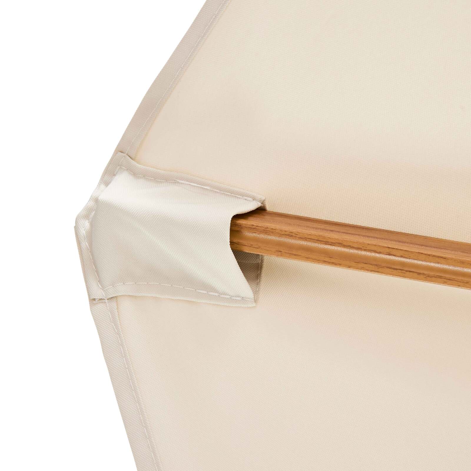 Ombrellone da giardino a braccio a 3 teste (4,5 x 2,65 m) con palo girevole a 360° in effetto legno e copertura protettiva