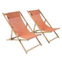 Set di 2 sedie a sdraio in alluminio, inclinabili in 4 posizioni