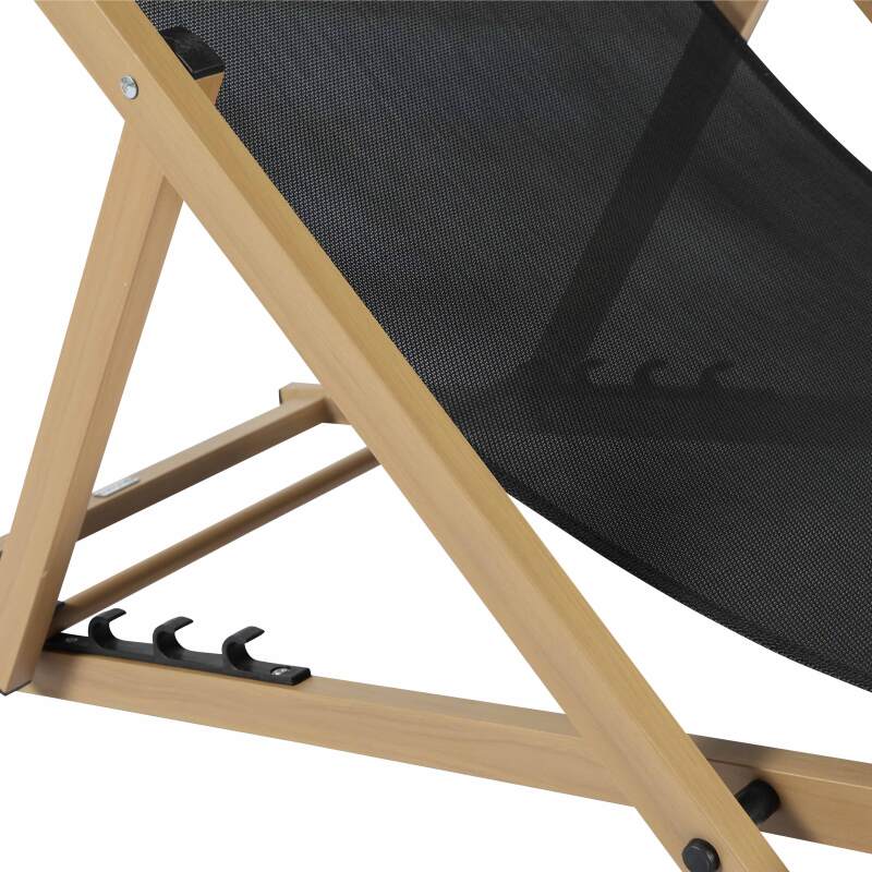 Set di 2 sedie a sdraio in alluminio, inclinabili in 4 posizioni