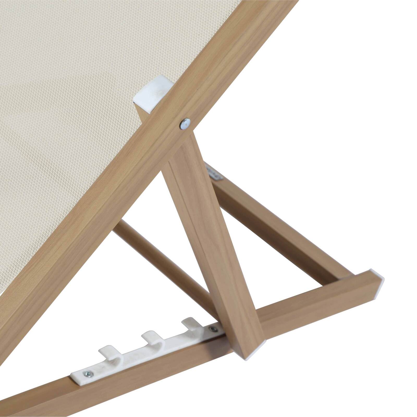 Set di 2 sedie a sdraio in alluminio, inclinabili in 4 posizioni