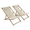 Set di 2 sedie a sdraio in alluminio, inclinabili in 4 posizioni