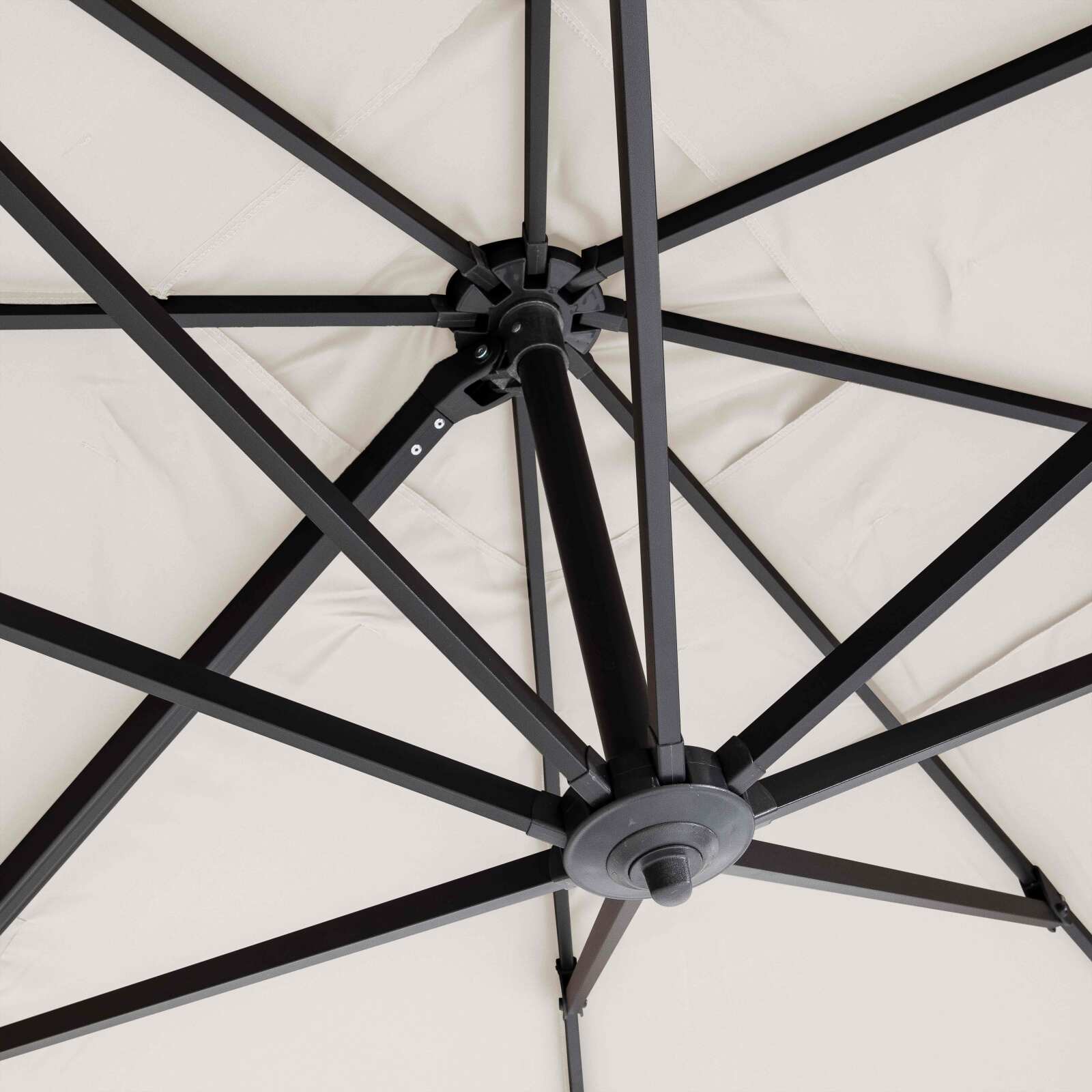 Ombrellone da giardino a braccio inclinabili (4 x 3 m) + 4 lastre zavorrate Ombrellone da giardino a braccio inclinabili (4 x 3 m) + 4 lastre zavorrate