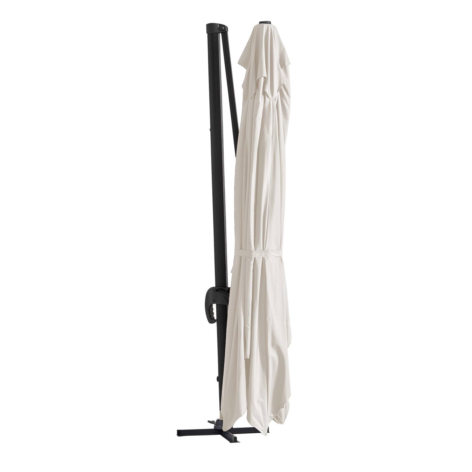 Ombrellone da giardino a braccio (4 x 3 m) + 4 lastre zavorrate riempibili