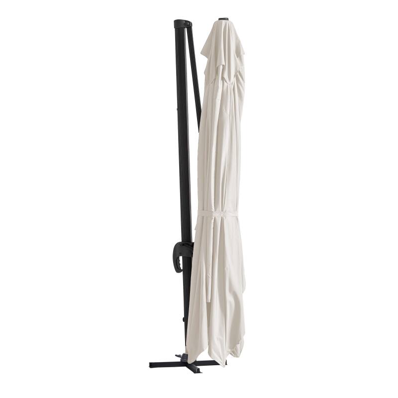 Ombrellone da giardino a braccio (4 x 3 m) + 4 lastre zavorrate riempibili