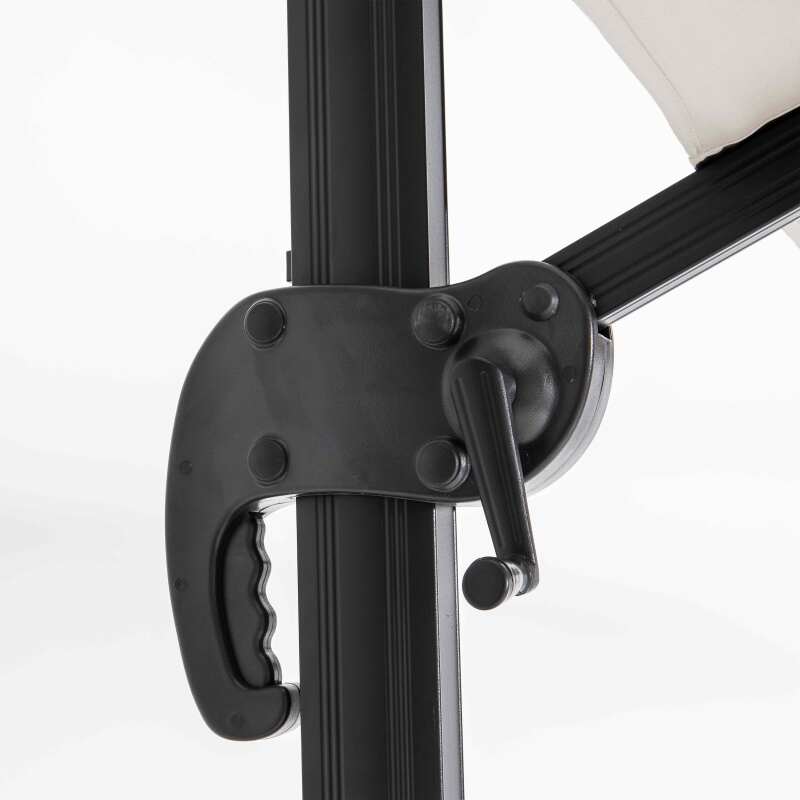 Ombrellone da giardino a braccio (4 x 3 m) + 4 lastre zavorrate riempibili