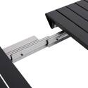 Tavolo da giardino rettangolare allungabile (52/260 cm) e 8 sedie in alluminio