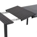 Tavolo da giardino rettangolare allungabile (52/260 cm) e 8 sedie in alluminio