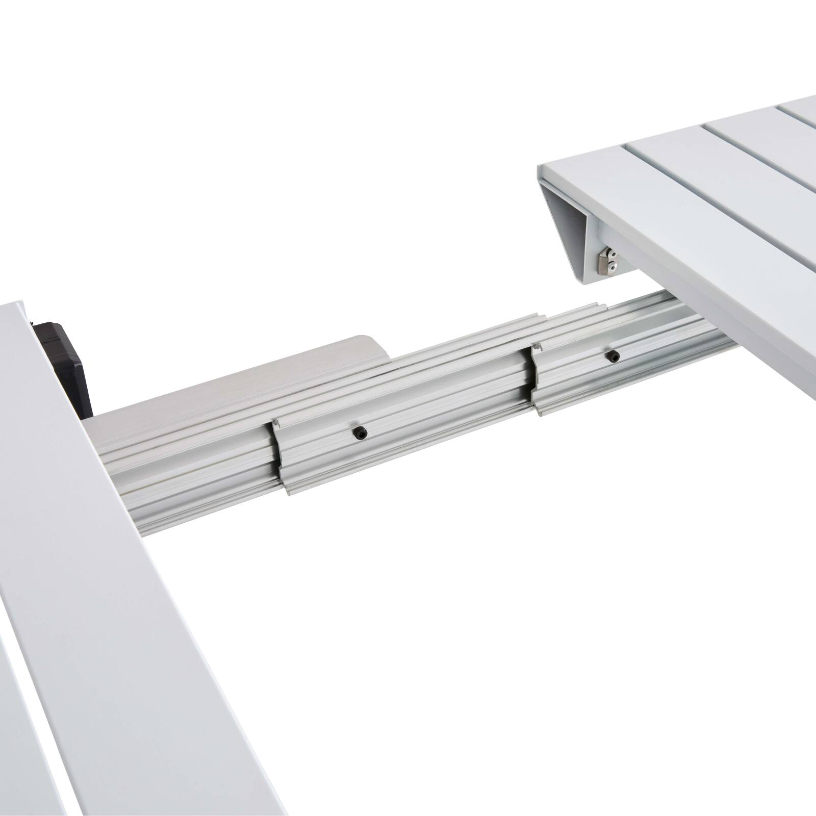 Tavolo da giardino rettangolare allungabile (52/260 cm) e 8 sedie in alluminio